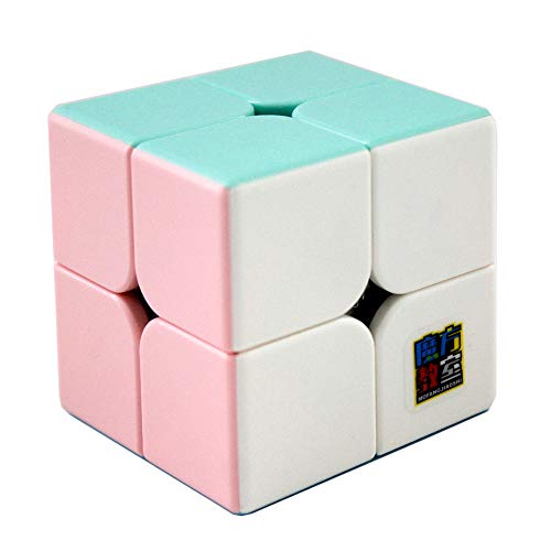 OJIN MoYu MoFang JiaoShi Meilong Serie Würfel Meilong2 2x2x2 Würfel Bright Pink Stickerless Cubing Klassenzimmer Meilong Forsted Surface Puzzle Cube von MoYu