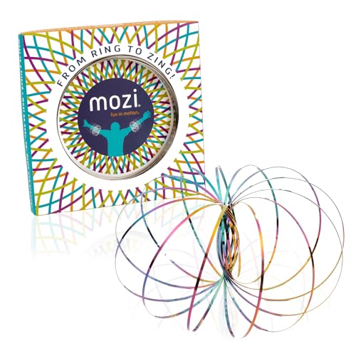 Mozi Geometrisches Magisches Flow Armband - Einfach zu Bedienen - 3D Armband Spirale Spielzeug, Spinning Armband Spirale für Kinder und Erwachsene (Iridescent) von Mozi