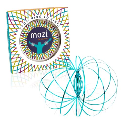 Mozi Geometrisches Magisches Flow Armband - Einfach zu Bedienen - 3D Armband Spirale Spielzeug, Spinning Armband Spirale für Kinder und Erwachsene (Sapphire Blue) von Mozi