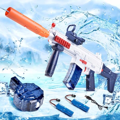Elektrische Wasserpistole, Super Langstrecke EIN-klick-automatische Wasserpistole, große Kapazität Super Lange Standby, geeignet für Kinder Erwachsene Sommer Pool Party Strand im Freien (Blau Scar) Elektrische Wasserpistole, Super Langstrecke EIN-klick-automatische Wasserpistole, große Kapazität Super Lange Standby, geeignet für Kinder Erwachsene Sommer Pool Party Strand im Freien (Blau Scar) von MozkeTo19