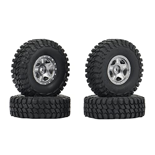 Mozzdsa 4 STÜCKE 54 Mm 1.0 Beadlock Felgen Reifen Set für 1/24 RC Crawler Auto Axial SCX24 90081 AXI00001 Upgrade Teile,5 von Mozzdsa