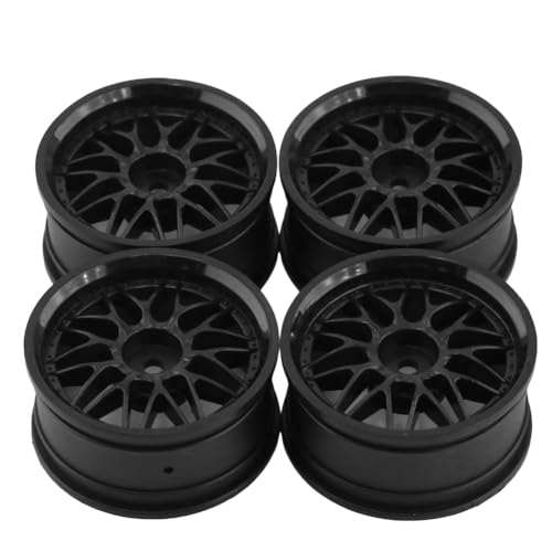 Mozzdsa 4PCS 1,9 Kunststoff 52mm Radnabe Felge für RC Auto 1/10 On-Road Drift RedCat Sakura, Schwarz von Mozzdsa