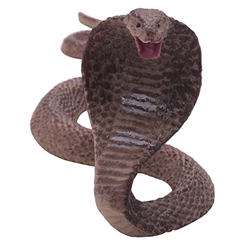 Mozzdsa Simulation Reptilienmodell für Cobra Snake Amphibious Spectacles Kingsnake Modell Ordentlich Spielzeug Ornamente von Mozzdsa