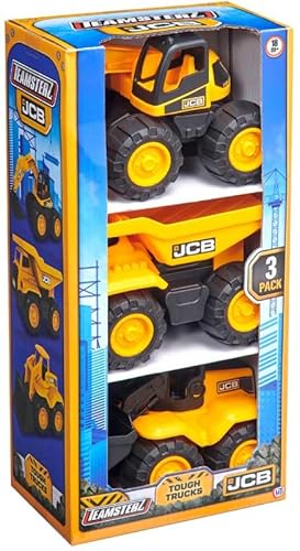 Teamsterz JCB Baufahrzeuge Set - 3er Pack Spielzeug Baufahrzeuge für Kinder - Muldenkipper, Frontlader und Bagger - Realistisches Design und bewegliche Teile - Ideal für Kinder ab 3 Jahren Teamsterz JCB Baufahrzeuge Set - 3er Pack Spielzeug Baufahrzeuge für Kinder - Muldenkipper, Frontlader und Bagger - Realistisches Design und bewegliche Teile - Ideal für Kinder ab 3 Jahren von Mozzers
