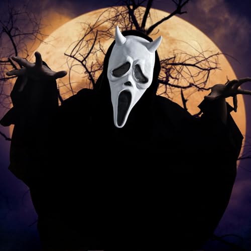 Ghostface Maske, Halloween Horror Scream Maske, Party Mask Scary Props Masks Ghost Masks Full Head Masque for Halloween Horror Parties von MplehDa