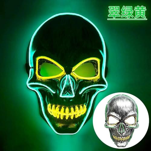 Halloween Led Maske, Leuchtend Maske Totenkopf, Mehrere Leuchtmodi Kostüm, Halloween Masken für Party Fasching Karneval Kostüm Cosplay Dekoration Halloween Led Maske, Leuchtend Maske Totenkopf, Mehrere Leuchtmodi Kostüm, Halloween Masken für Party Fasching Karneval Kostüm Cosplay Dekoration von MplehDa