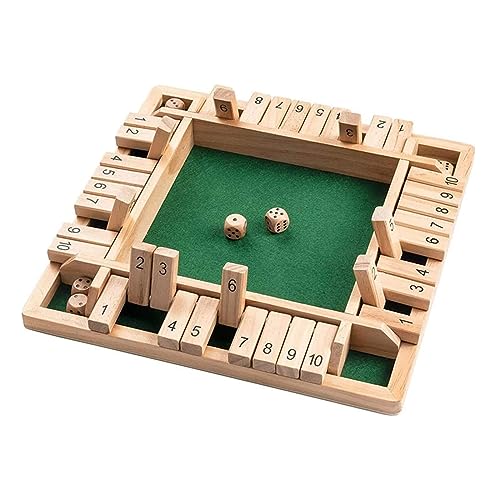 Holz Brettspiel, 4-Spieler Shut The Box Spiel Würfelspiel Holz Mathematik Traditional Pub Board Würfelspiel Reisen 4 Spieler Great Family Brettspiele Urlaub unterhaltsames Spiel Holz Brettspiel, 4-Spieler Shut The Box Spiel Würfelspiel Holz Mathematik Traditional Pub Board Würfelspiel Reisen 4 Spieler Great Family Brettspiele Urlaub unterhaltsames Spiel von MplehDa