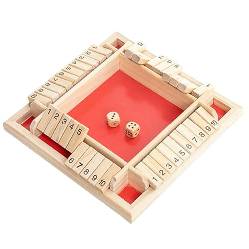 Holz Brettspiel, 4-Spieler Shut The Box Spiel Würfelspiel Holz Mathematik Traditional Pub Board Würfelspiel Reisen 4 Spieler Great Family Brettspiele Urlaub unterhaltsames Spiel Holz Brettspiel, 4-Spieler Shut The Box Spiel Würfelspiel Holz Mathematik Traditional Pub Board Würfelspiel Reisen 4 Spieler Great Family Brettspiele Urlaub unterhaltsames Spiel von MplehDa