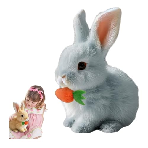 MplehDa Hüpfendes Kaninchen Spielzeug, My Realistic Bunny Toy, Realistischer Hase Spielzeug für Kinder, Interaktives Kaninchen Springender, zuckender und mit den Ohren wackelnder Hase MplehDa Hüpfendes Kaninchen Spielzeug, My Realistic Bunny Toy, Realistischer Hase Spielzeug für Kinder, Interaktives Kaninchen Springender, zuckender und mit den Ohren wackelnder Hase von MplehDa