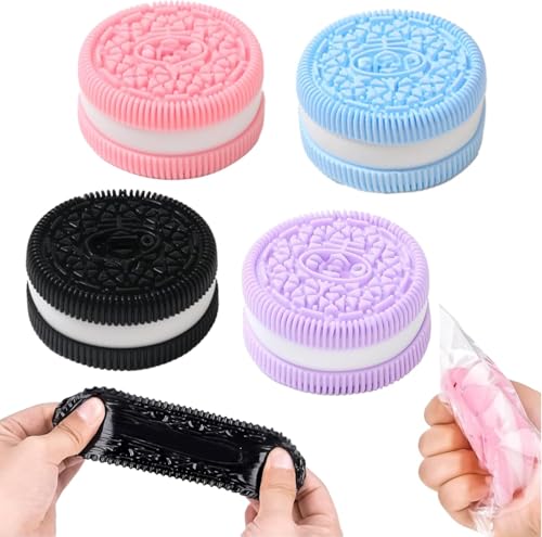 Squishy Anti-Stress-Spielzeug Keks, 4 Stück Keks Stressabbauspielzeug, Soft Squeeze Biscuit Toys, Squeeze Toy für Stressabbau, Montessori Sensorisches Quetschspielzeug für Autismus Spielzubehör Squishy Anti-Stress-Spielzeug Keks, 4 Stück Keks Stressabbauspielzeug, Soft Squeeze Biscuit Toys, Squeeze Toy für Stressabbau, Montessori Sensorisches Quetschspielzeug für Autismus Spielzubehör von MplehDa