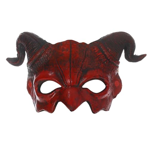 Mppchhn Halloween Gesichtsmaske - Gruselige Cosplay Halbgesichtsmaske für Kostüm,Verstellbares Kopfzubehör Cosplay Accessoire Für Frauen Männer Erwachsene Party Karneval Feste von Mppchhn