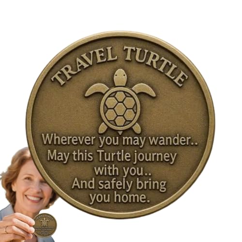 Mppchhn Münze Für Sammler | Turtle Kompakte Gedenkmünze | Metall Sammlerstück mit doppelseitigem Segensspruch für Geburtstag Abschluss Jahrestag Mppchhn Münze Für Sammler | Turtle Kompakte Gedenkmünze | Metall Sammlerstück mit doppelseitigem Segensspruch für Geburtstag Abschluss Jahrestag von Mppchhn