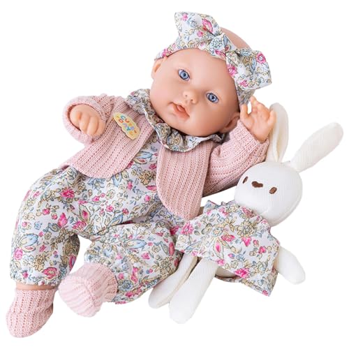 Mppchhn Realistische Baby Puppe - 30 cm Babypuppen Die Wie Echt Aussehen,Niedlicher Kuschelbegleiter Weiches Spielzeug Geschenk Ab 3 Jahren Zum Schlafengehen Rollenspiel Kinderzimmer von Mppchhn