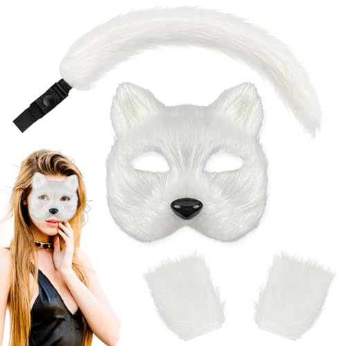 Mppchhn Tierkostüm-Zubehör, pelziges Cosplay, realistische Ausrüstung, verstellbare Träger und atmungsaktives Design mit Handschuhen für Maskottchen, Performance, Fotoshooting, Rollenspiel von Mppchhn