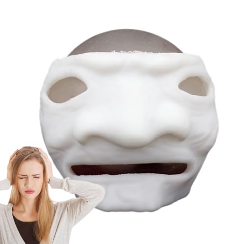 Mppchhn Totenkopf-Stressspielzeug, Stress-Squeeze-Schädel | Weiches und dehnbares Halloween-Spielzeug mit Blut und Maden,Knetspielzeug, sensorisches Spielzeug, Spielzeug zum Stressabbau für Erwachsene von Mppchhn