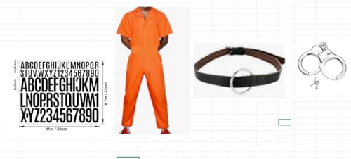 Mprocen Halloween Luigi Zubehör-Set – Overall mit Handschellen, Gürtel & 3 Aufklebern – Perfekt für Kostümpartys, Cosplay & Videospiel-Fans (Größen: M, L, XL) (XL) von Mprocen
