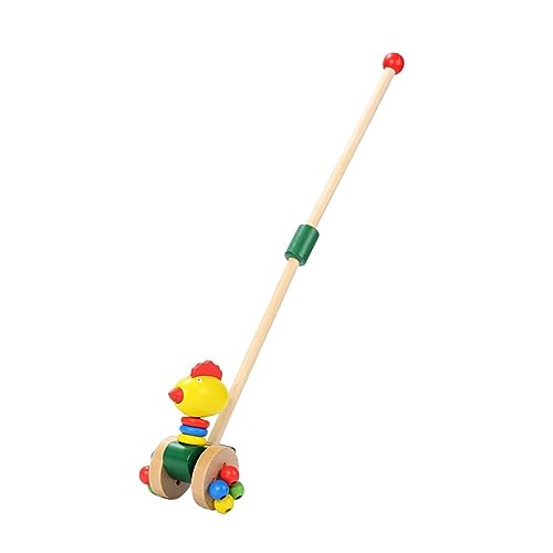 Mqiklt Vorschulische Lernaktivitäten Zum Gehen, Holz Lernspielzeug Zum Schieben für 1 Jährige Kleinkinder, Kinder, Huhn von Mqiklt