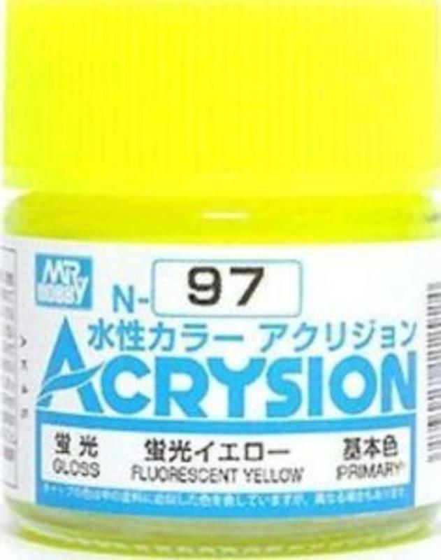 Acrysion (10 ml) Fluorescent Yellow von Mr Hobby - Gunze