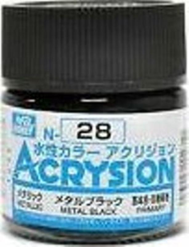 Acrysion (10 ml) Metal Black von Mr Hobby - Gunze