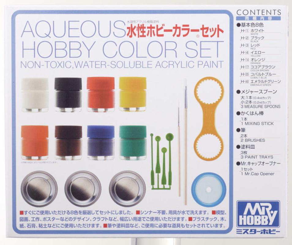 Aqueous Hobby Color Set (8 x 10ml) von Mr Hobby - Gunze