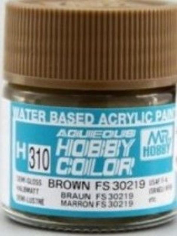 Aqueous Hobby Colors (10 ml) Brown FS 30219 von Mr Hobby - Gunze
