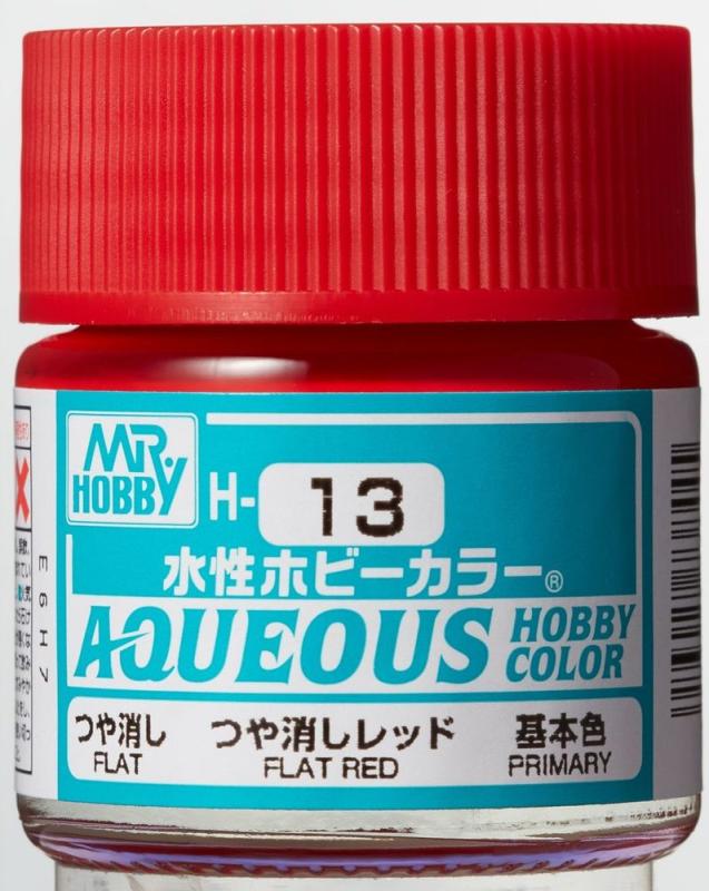 Aqueous Hobby Colors (10 ml) Flat Red von Mr Hobby - Gunze