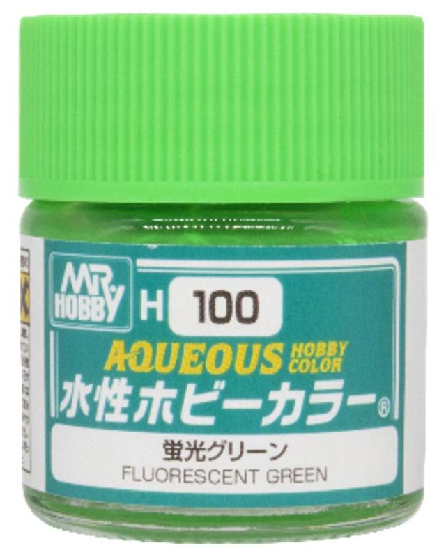 Aqueous Hobby Colors  (10 ml) Fluorescent Green von Mr Hobby - Gunze