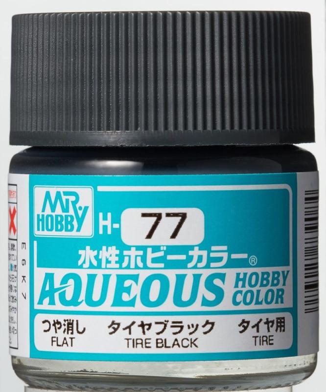 Aqueous Hobby Colors (10 ml) Tire Black von Mr Hobby - Gunze