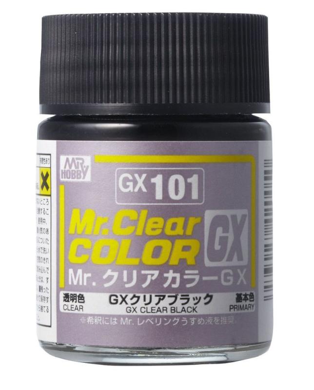 Mr. Clear Color GX (18 ml) Clear Black von Mr Hobby - Gunze