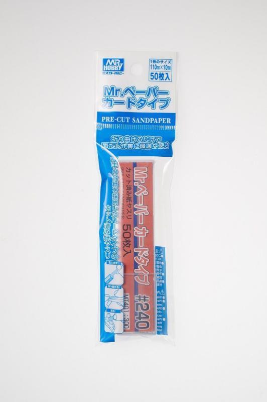 Mr. Paper Card Type Sand Paper #240 (50 pcs) von Mr Hobby - Gunze