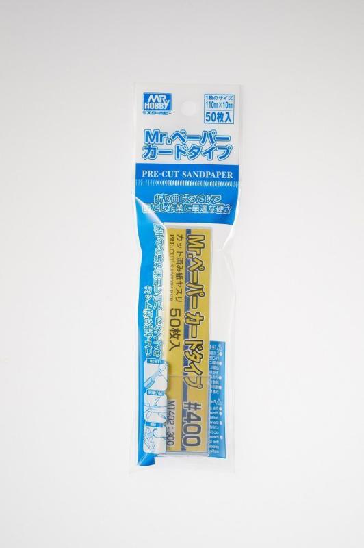 Mr. Paper Card Type Sand Paper #400 (50 pcs) von Mr Hobby - Gunze
