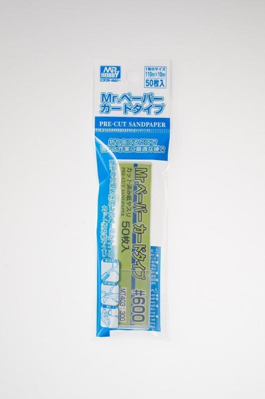 Mr. Paper Card Type Sand Paper #600 (50 pcs) von Mr Hobby - Gunze