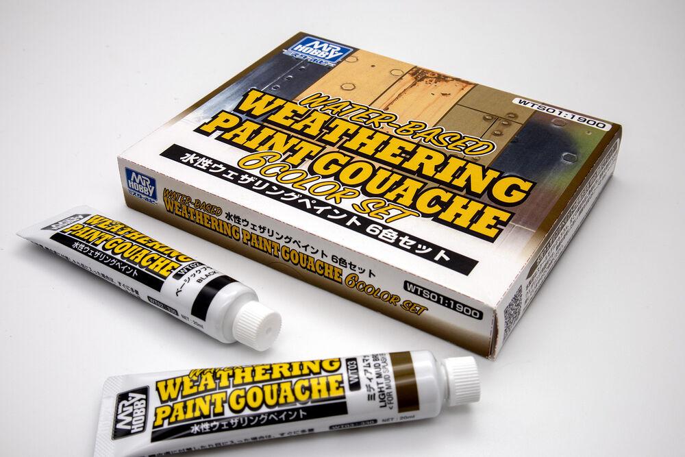 WATER-BASED WEATHERING PAINT GOUACHE 6 Color Set WATER-BASED WEATHERING PAINT GOUACHE 6 Color Set von Mr Hobby - Gunze