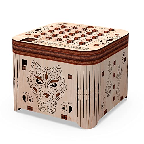 Geheimnisbox Tiger Modell 3D Mobile aus Holz von Mr Playwood