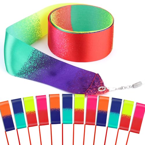 Mr Rex 10 Stücke 2m Neon Tanzbänder mit Stab fur Kinder Mädchen Gymnastikband Tanzband Schwungband mit Stab Kind Geschenke Kindergeburtstag Mitgebsel, Kids Rainbow Dance Ribbon Wands Mr Rex 10 Stücke 2m Neon Tanzbänder mit Stab fur Kinder Mädchen Gymnastikband Tanzband Schwungband mit Stab Kind Geschenke Kindergeburtstag Mitgebsel, Kids Rainbow Dance Ribbon Wands von Mr Rex