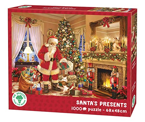 Mr. Broccoli Puzzle Weihnachten 1000 Teile - Santa Claus Weihnachtspuzzle - Weihnachtsmann mit Geschenke von Mr. Broccoli