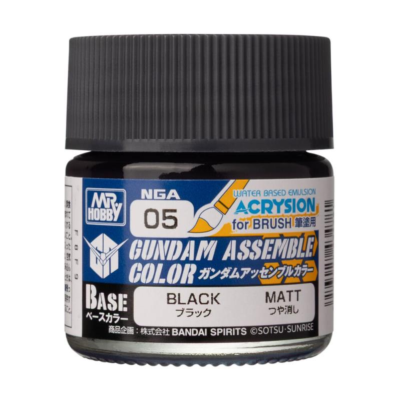 Acrysion Gundam Assemble Color (Base Color) (10 ml) Black von Mr. Hobby - Gunze