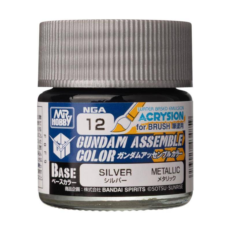 Acrysion Gundam Assemble Color (Base Color) (10 ml) Silver von Mr. Hobby - Gunze