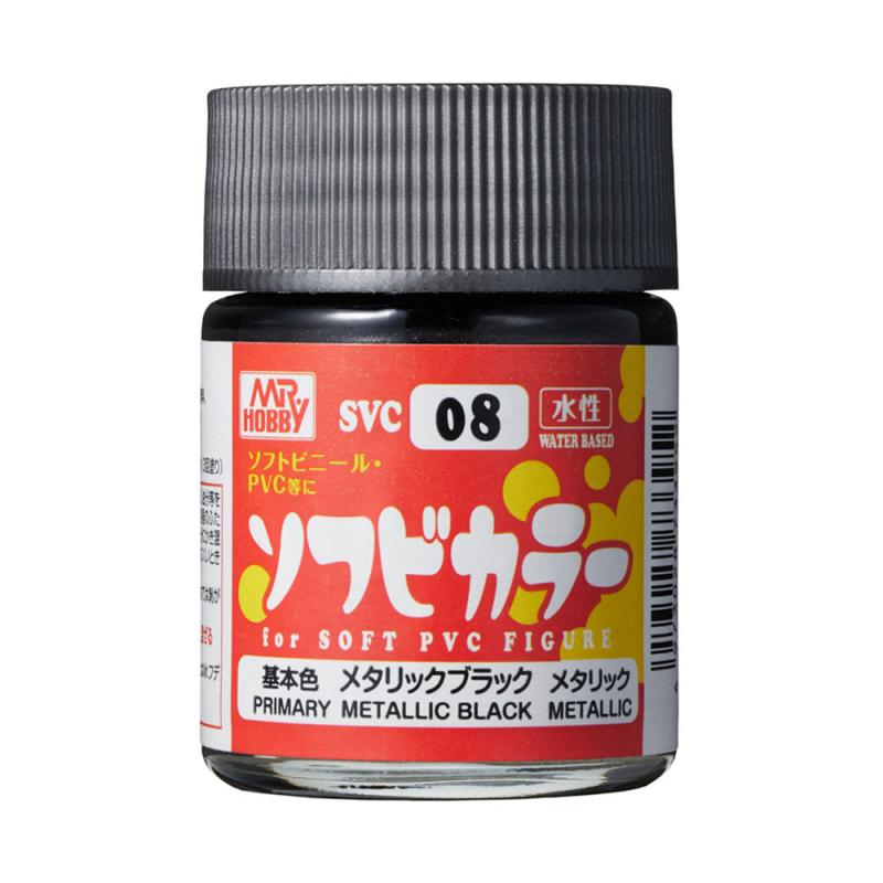 Water-Based SOFUBI Color (18 ml) Metallic Black von Mr. Hobby - Gunze