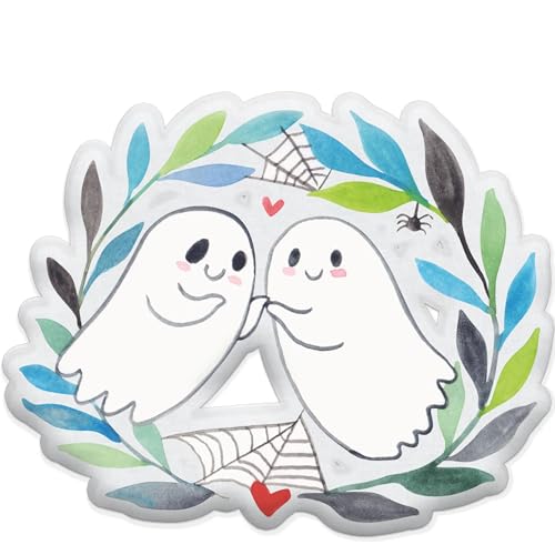 Mr. & Mrs. Panda Kissen Kuscheltier Gespenster Liebe 45 cm - Geschenk, Halloween, Verliebt, Deko, Tierkissen, Schenken, Paar, Plüschtier, von Mr. & Mrs. Panda