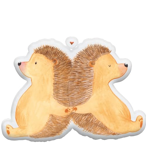 Mr. & Mrs. Panda Kissen Kuscheltier Igel händchenhaltend 35 cm - Geschenk, Partner, Liebesgeschenk, verliebt, Plüschtier, Hand in Hand, Freundin, von Mr. & Mrs. Panda
