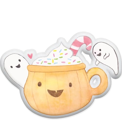 Mr. & Mrs. Panda Kissen Kuscheltier Kaffee Gespenst 45 cm - Geschenk, Dekoration, Schenken, Pumpkin Spiced Latte, Martinssingen, Süßes sonst gibt's von Mr. & Mrs. Panda