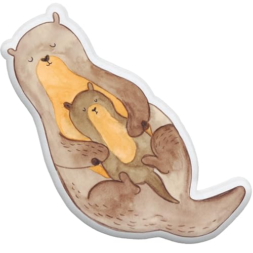 Mr. & Mrs. Panda Kissen Kuscheltier Otter Kind 35 cm - Geschenk, Seeotter, Plüschtier, Mama, Otter Seeotter See Otter, Tierkissen, Fischotter von Mr. & Mrs. Panda