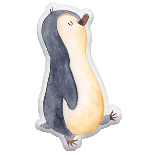 Mr. & Mrs. Panda Kissen Kuscheltier Pinguin marschieren 25 cm - Geschenk, Schwester, spazieren, Familie, Bruder, zufrieden, Langschläfer, Tierkissen, von Mr. & Mrs. Panda
