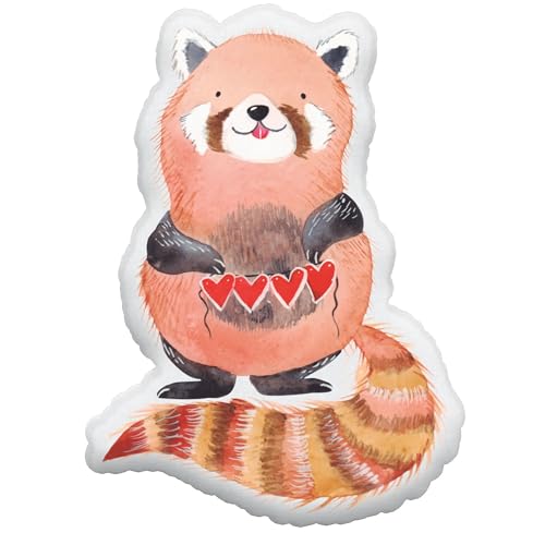 Mr. & Mrs. Panda Kissen Kuscheltier Roter Panda 55 cm - Geschenk, Liebe, lustige Sprüche, Einschlafhilfe Kissen Tier, Kissen Für Jungen, Schlafkissen von Mr. & Mrs. Panda