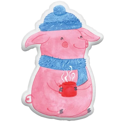 Mr. & Mrs. Panda Kissen Kuscheltier Schwein Glühwein 45 cm - Geschenk, Punsch, Weihnachtsdeko, Weihnachtsmarkt, Glühschwein, Wintermotiv, Tierkissen, von Mr. & Mrs. Panda