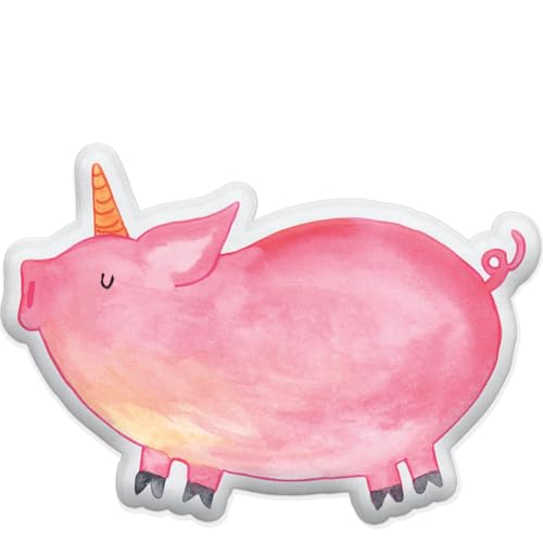 Mr. & Mrs. Panda Personalisiertes Kissen Kuscheltier Einhorn Schwein 70 cm - Personalisierte Geschenke, Party, Schweinhorn, Personalisiertes von Mr. & Mrs. Panda