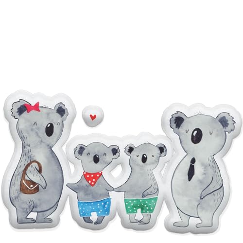Mr. & Mrs. Panda Personalisiertes Kissen Kuscheltier Koala Familie Zwei 70 cm - Personalisierte Geschenke, Koalabär, Schmusekissen Mit Text, Bruder, von Mr. & Mrs. Panda