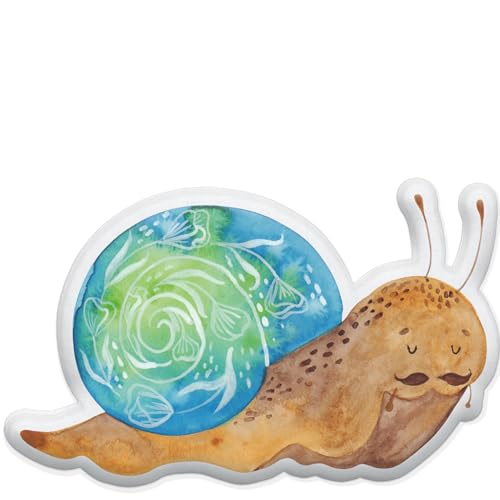 Mr. & Mrs. Panda Personalisiertes Kissen Kuscheltier Schnecke Sir 55 cm - Personalisierte Geschenke, Tiermotive, Lebensmut, Kuscheltier Kissen von Mr. & Mrs. Panda