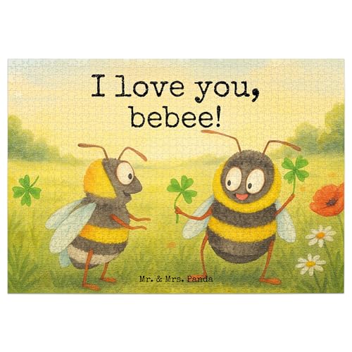Mr. & Mrs. Panda Puzzle Bienen Paar Design 1500 Teile - Geschenk, Ehefrau, verliebte Schildkröten, Freund, Hocheitstag, Geschenk für Partner, Mr. & Mrs. Panda Puzzle Bienen Paar Design 1500 Teile - Geschenk, Ehefrau, verliebte Schildkröten, Freund, Hocheitstag, Geschenk für Partner, von Mr. & Mrs. Panda
